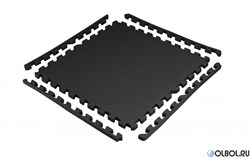 Покрытие защитное под тренажеры/коврик для фитнеса 5503LW, черный (62.7х62.7х1.2 см х 4шт) - фото 153488