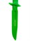 Нож односторонний твердый МАКЕТ зеленый - фото 153546