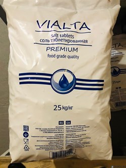 Соль таблетированная Виалта / VIALTA (PREMIUM QUALITY) 25кг 99.5-99.8% (Россия) - фото 153437