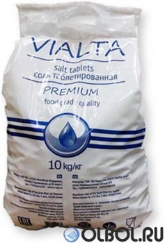 Соль таблетированная Виалта / VIALTA (PREMIUM QUALITY) 25кг 99.5-99.8% (Израиль) - фото 153443
