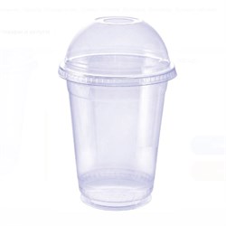 Комплект стакан + крышка пэт, 500 мл с купольной крышкой (d-92 мм) - фото 153519