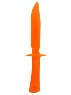Нож односторонний твердый МАКЕТ оранжевый - фото 153547