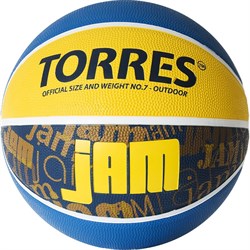 Мяч баскетбольный TORRES JAM, р.7 B02047 - фото 156299