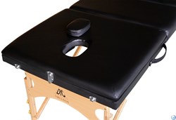 Массажный стол DFC NIRVANA, Relax Pro,  дерев. ножки, цвет черный (Black) TS3021_B1 - фото 157739