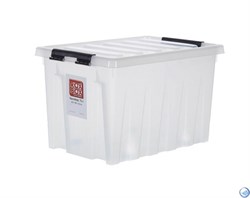 Ящик пластиковый с крышкой "RoxBox" 70 л, прозрачный 400x360x600 см - фото 161179