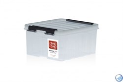 Ящик пластиковый с крышкой "RoxBox" 2,5 л, прозрачный 210х170х105мм - фото 161191