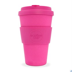Кофейный эко-стакан 400 мл Розовый - фото 162474