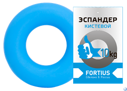 Эспандер-кольцо Fortius 10 кг голубой - фото 163112