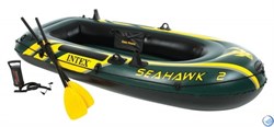 Надувная лодка Intex 68347 2-x местная Seahawk 200 Set +весла и насос - фото 163905