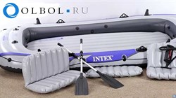 Надувная лодка Intex 68325 5-ти местная Excursion 5 Set + насос и весла - фото 163934