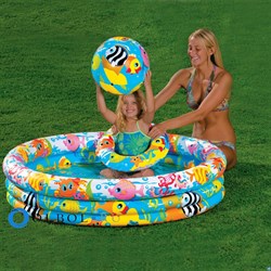 Бассейн детский Аквариум с мячом и кругом Intex 59469 (132х28) - фото 164722