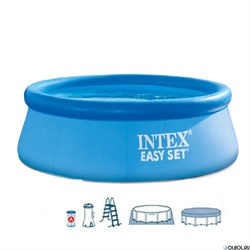 Надувной бассейн для дачи Intex 26168  (457х122см) + фильтр-насос 220 В, лест., настил, тент - фото 165697
