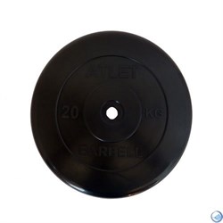 Диск обрезиненный черный MB ATLET d-26 20кг - фото 166265