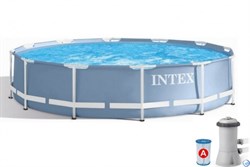 Каркасный бассейн Intex 26712 + фильтр-насос (366х76см) - фото 167528