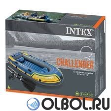 Надувная лодка Intex 68370 Challenger 3 Set + вёсла, руч.насос - фото 167934