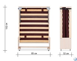 Детская деревянная раскладушка Основа сна  (140x70см) - фото 168521