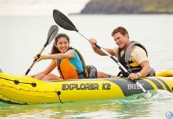 Лодка / байдарка надувная  двухместная  Intex 68307 EXPLORER K2  + насос и весла - фото 168633