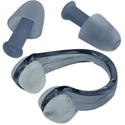 Комплект для плавания беруши и зажим для носа (черный)  C33422-2 - фото 170390