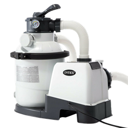 Каркасный бассейн Sequoia Spirit / Graphite Gray Panel Intex 26384 + песочн.фил, лестница, тент, подстилка (478х124) - фото 170990