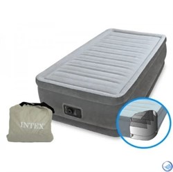 Надувная односпальная кровать Intex 64412  со встр. насосом 220В (99х191х46) - фото 171801