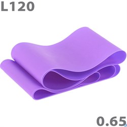 Эспандер ТПЕ лента для аэробики 120 см х 15 см х 0,65 мм. (фиолетовый) MTPR/L-120-65 - фото 172562