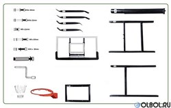 Баскетбольный щит DFC BOARD72G 180x105см стекло 10мм - фото 176510