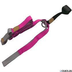 Эспандер для растяжки - йога лента Profi 3м (розовый) B34480 - фото 176865