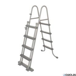 Каркасный бассейн на опорах Bestway 5611R + фильтр-насос, лестница, тент (610х366х122) - фото 177648