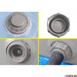 Каркасный бассейн на опорах Bestway 5611R + фильтр-насос, лестница, тент (610х366х122) - фото 177656