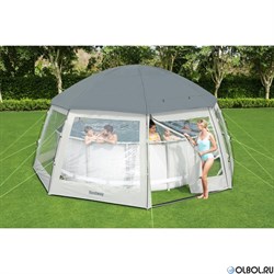 Купольный шатер (Павильон) для бассейнов Bestway 58612 (600х600х295см) - фото 177781