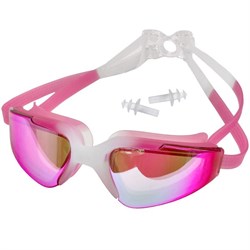Очки для плавания взрослые с берушами (розовые) C33452-2 - фото 179445