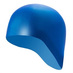 Шапочка для плавания силиконовая одноцветная анатомическая (Синий) B31521-S - фото 179479