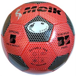 Мяч футбольный "Meik-3009" 3-слоя PVC 1.6, 300 гр, машинная сшивка R18025 - фото 179582