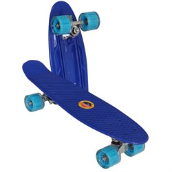 Скейтборд пластиковый 56x15cm со свет. колесами (синий) (SK506) E33098 - фото 179952