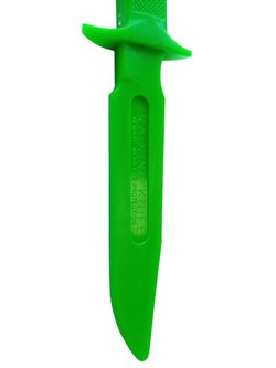 Нож односторонний твердый МАКЕТ зеленый - фото 180538
