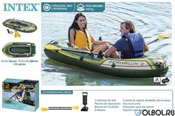 Надувная лодка Intex 68347 2-x местная Seahawk 200 Set +весла и насос - фото 181279