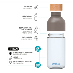 Бутылка для воды Quokka из тритана Бореал 840 мл (06904) - фото 181430