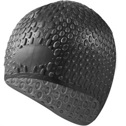 Шапочка для плавания силиконовая Bubble Cap (черная) B31519-8 - фото 181795