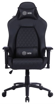 Кресло игровое Cactus CS-CHR-130 цвет: черный, обивка: эко.кожа, крестовина: металл, пластик черный - фото 182265
