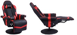 Кресло игровое Cactus CS-CHR-GS200BLR цвет: черно-красный, обивка: эко.кожа, блин металл подст.для ног - фото 182283