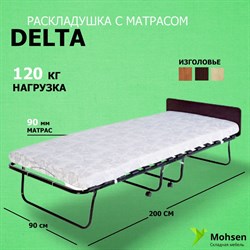 Раскладушка / складная кровать с матрасом DELTA 200x90см - фото 182615