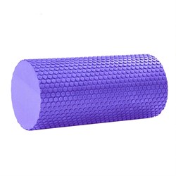 B31600-7 Ролик массажный для йоги (фиолетовый) 30х15см. - фото 182668