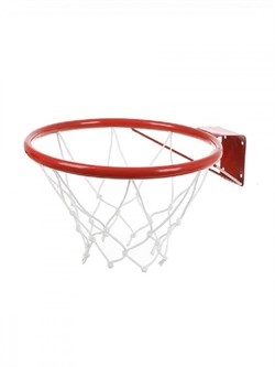 Кольцо баскетбольное с сеткой №5. D кольца - 380мм. С УПОРОМ с сеткой - фото 182894