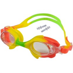 B31570-6 Очки для плавания детские (желто/оранже/зеленые Mix-6) - фото 185002