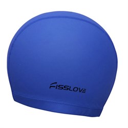 R18191 Шапочка для плавания "Fisslove" (ПУ) (синяя) - фото 185089