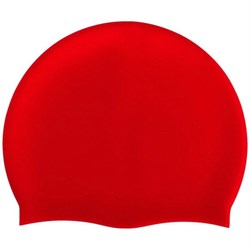 B31520-3 Шапочка для плавания силиконовая одноцветная (Красный) - фото 185148