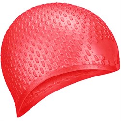 E36877-3 Шапочка для плавания силиконовая Bubble Cap (Красный) - фото 185178
