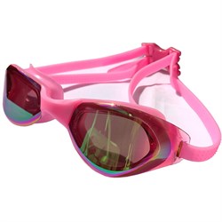 E33119-2 Очки для плавания взрослые зеркальные (розовые) - фото 185185