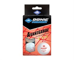 Мячики для н/тенниса DONIC AVANTGARDE 3* 40+, 6 штук, белый 608530 - фото 185494