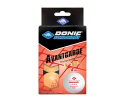 Мячики для н/тенниса DONIC AVANTGARDE 3* 40+, 6 штук, оранжевый 658038 - фото 185495